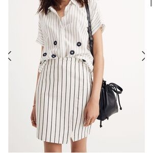 Madewell Stripe Mini Skirt